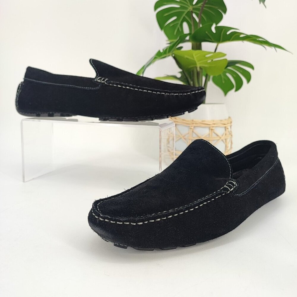 Zanzara Men’s Picasso Black Casual Comfort Slipper Slip-On Suede Shoes Size 9.5